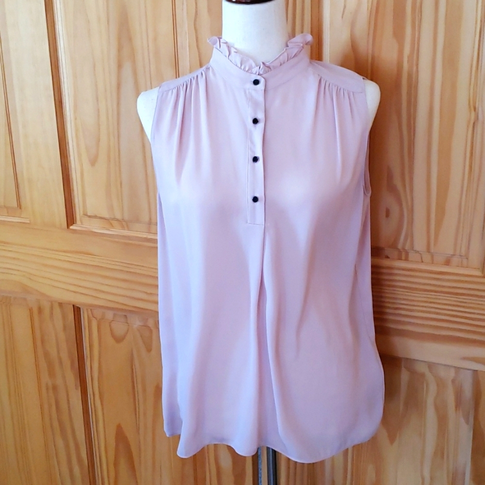 Ellen Tracy Pink Sleeveless Blouse